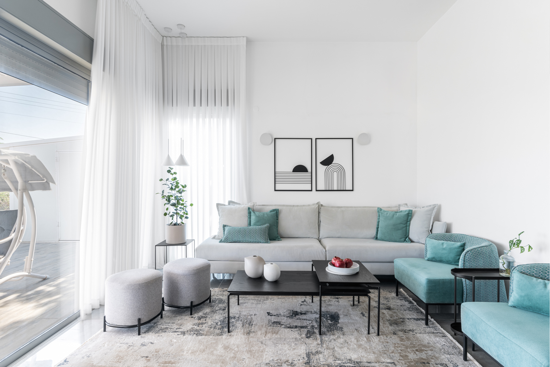 עיצוב פנים מודרני לבית פרטי, סלון